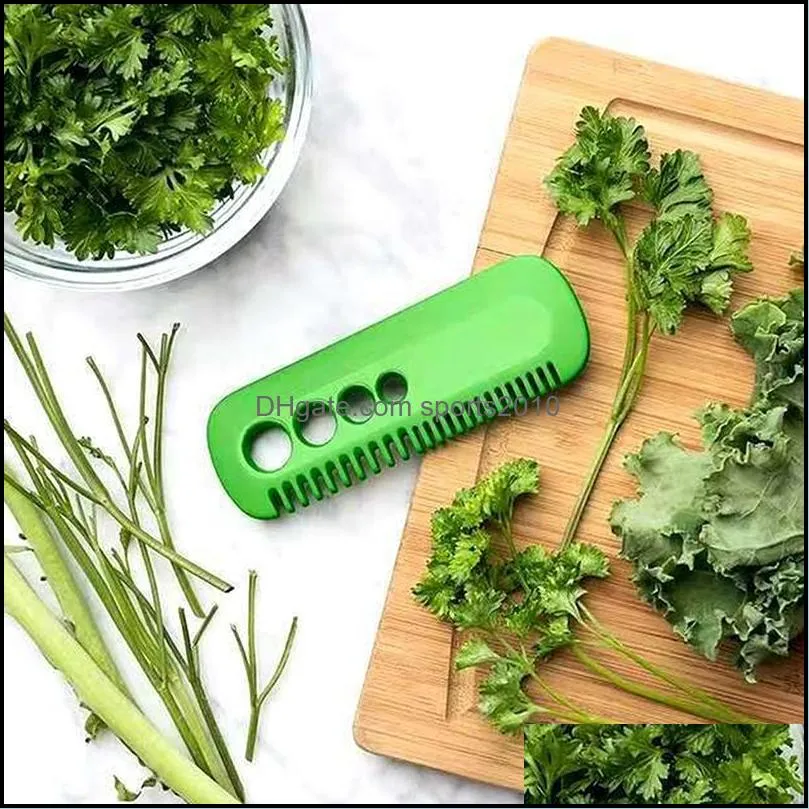 Vegetable Leaf Picker Vegetable Leaf Comb Household Kitchen Multi-function Cooking Gadget Portable Kitchen Tool Accessories