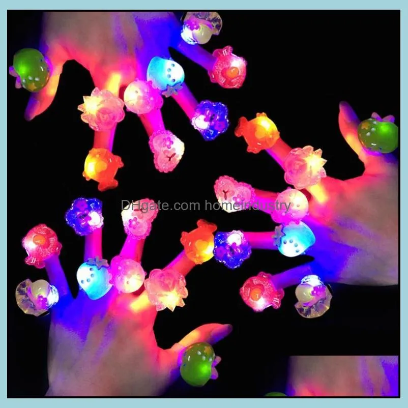 led light up rings glow party favors flashing kids prizes box toys birthday classroom rewards easter theme treasure supplies