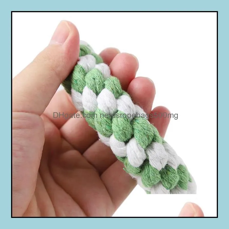 11cm Lovely Donut Pet Play Toys Pet Dog Cotton Rope Chew Toys Pets Dogs Molar Toy Pet Teeth Cleaning Supplies