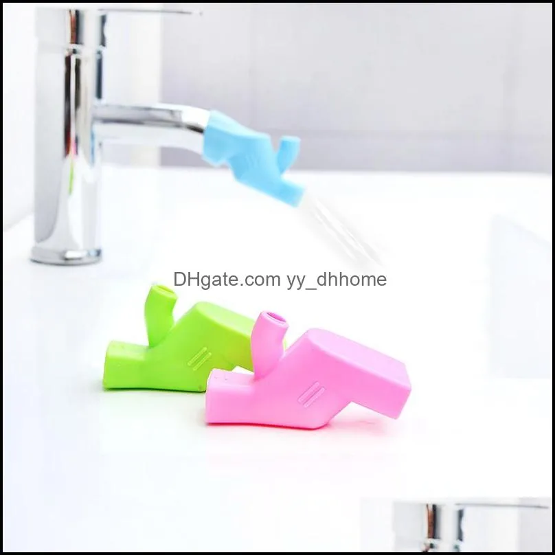 High Elastic Silicone Water Tap Extenders Sink Children Washing Device Bathroom Kitchen Sink Faucet Guide Faucet Extension