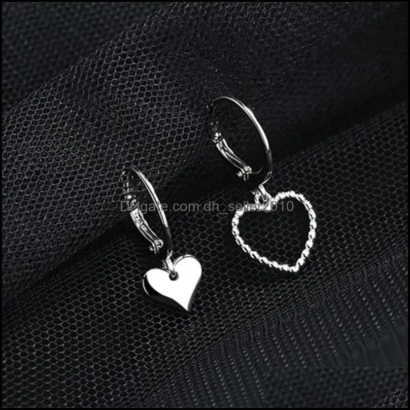 Fashion Hoop Earring Asymmetry Heart Cuff Charm Studs Earrings For Women Girls Charm Ear Clip Party Jewelry Accessories 2 2fd H1