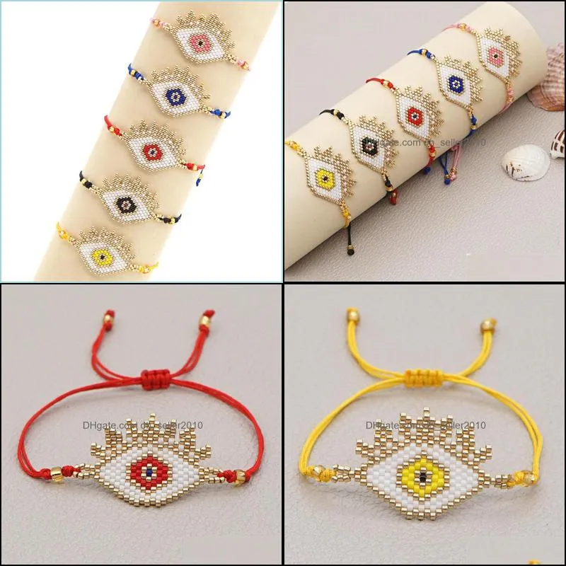 Go2boho Turkish Evil Eye Bracelet Women Miyuki Beads Bracelets Jewelry Gift For Girlfriend Pulseras Handmade Jewellery 1873 Q2