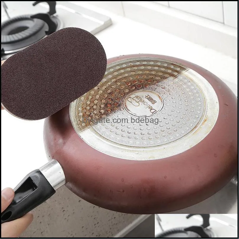 Kitchen Accessories Nano Sponge Wipe Decontamination Cleaning Brush with Handle Kitchen Gadgets Magic Bowl Pot Brush Kitchenware