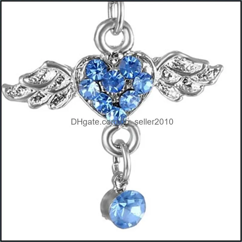 D0567-2( 4 colors ) Pink Nice style belly ring Purple color Angel as imaged piercing body jewlery navel jewelry 2683 Q2