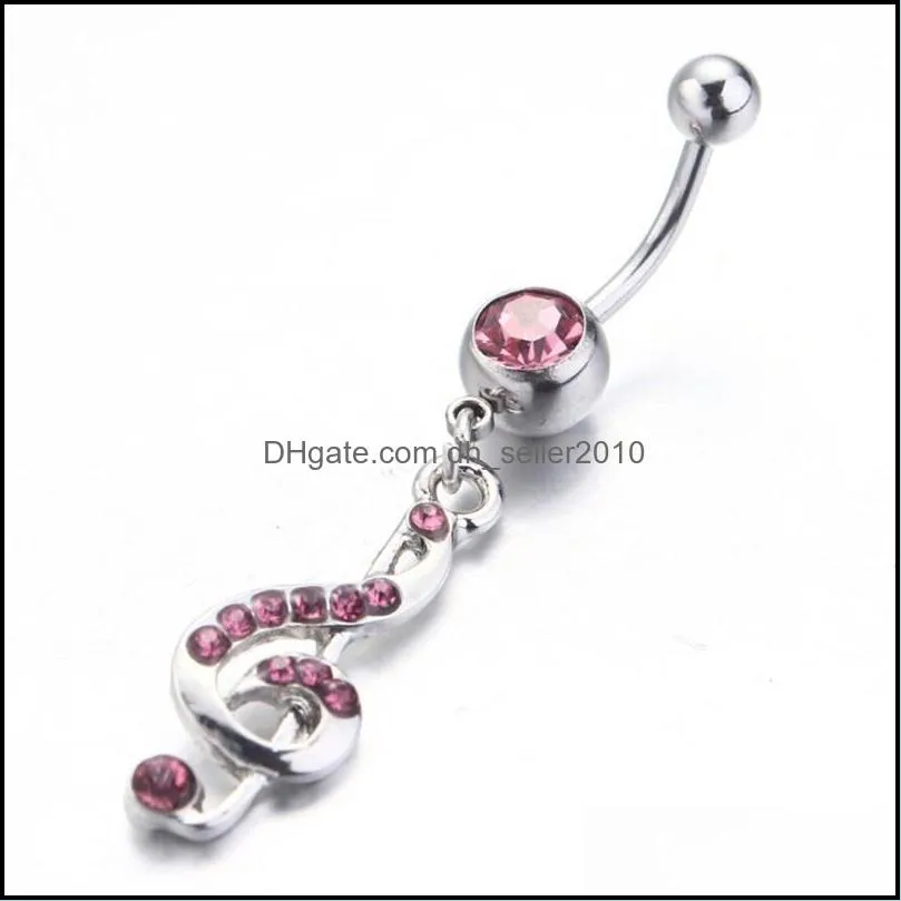 Mix color belly style Button ring Navel Rings Body Piercing Jewelry Dangle Accessories Fashion Charm 10PCS 473 Z2