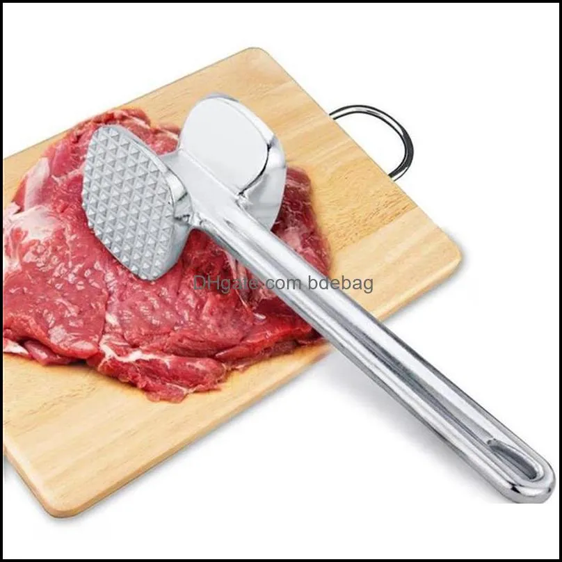 19.5CM Kitchen Aluminum Alloy Loose Tenderizers Meat Hammer Two Sides Pounders Knock-sided For Steak Pork Kitchen Tools Accessories