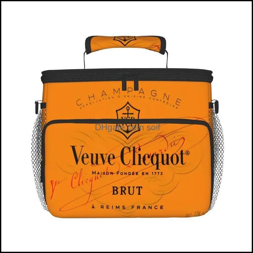 Veuve Clicquot Champagne Picnic Bag Large Capacity Luxury Lunch Family Pack Refrigerated Shopping lunch tote