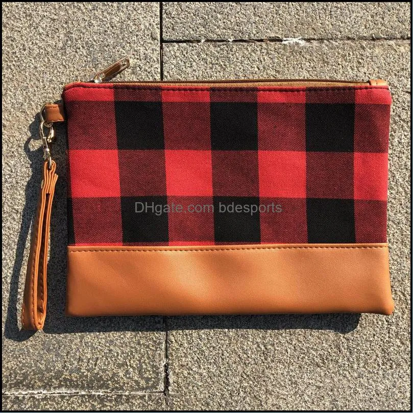 20x27cm Large Capacity Red Black White Plaid Cloth Storage Bag Women Handbag Fashion Hand Bag Party Favor