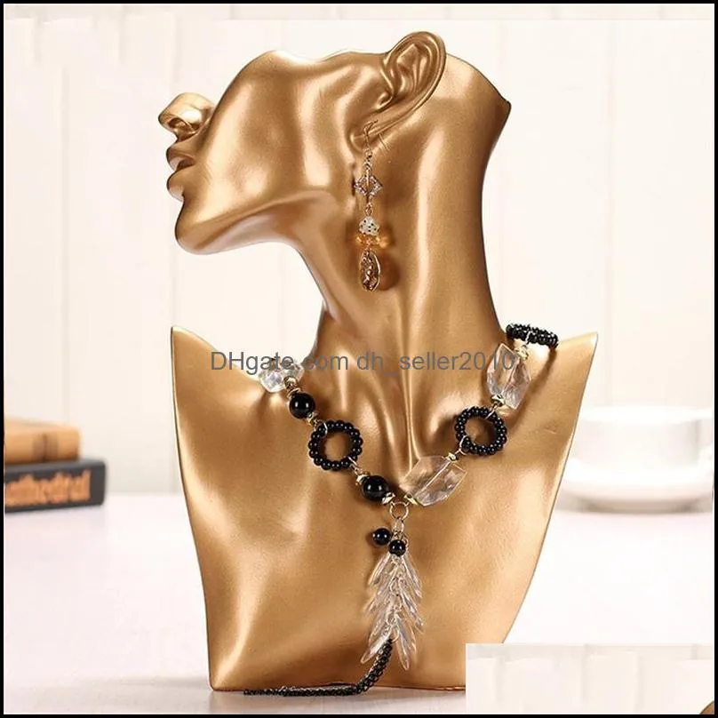 Bedroom Organizer Decoration Home Store Show Shelf Jewelry Stand Display Stand Necklace Earring Chain Holder Resin Mannequin Rack 1190