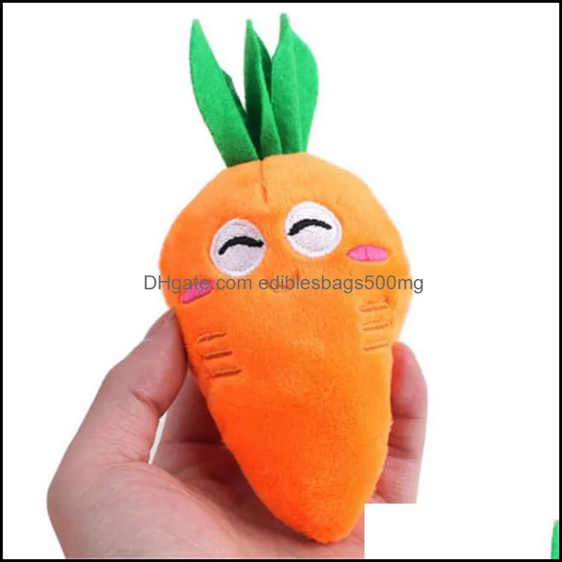 Cute Pet Puppy Dog Cat Carrot Toy Pet Plush Sound Chew Squeaker Safe Toy Pet Supplies Squeaking Toy