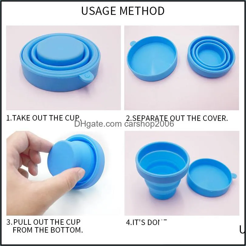 Silicone Telescopic Drinking Cup Portable Collapsible Folding Cup Home Outdoor Travel Camping Office Sport Water Cups