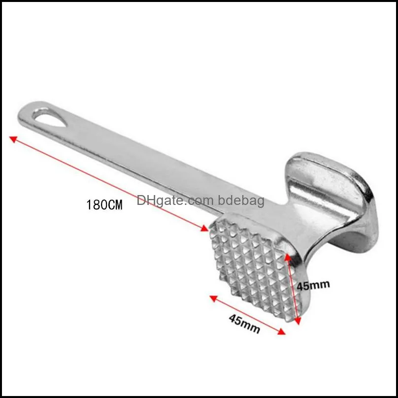 19.5CM Kitchen Aluminum Alloy Loose Tenderizers Meat Hammer Two Sides Pounders Knock-sided For Steak Pork Kitchen Tools Accessories