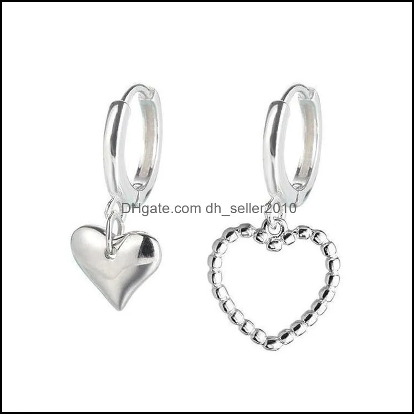 Fashion Hoop Earring Asymmetry Heart Cuff Charm Studs Earrings For Women Girls Charm Ear Clip Party Jewelry Accessories 2 2fd H1