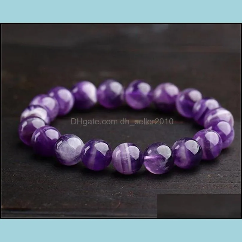 Natural Semi-Precious Stone Beads Strands High Quality 6mm/8mm/10mm Bead Stone Beaded Bracelets Crystal Gemstone Jewelry in bulk 313