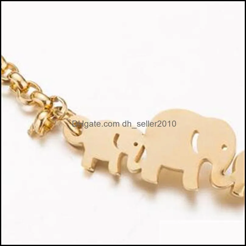 2020 New Animal Bracelets Gold Chain Jewelry Butterfly Cross Elephent Heart Charm Bracelet for Women Valentine`s Day 152 U2
