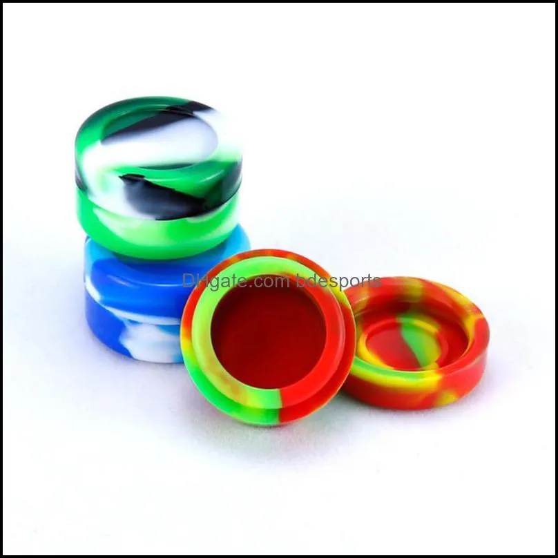 5ml Nonstick Silicone Container Wax Dry Herb Jars Dab Round Shape for Dry Herb Oil Wax E Cig Vaporizer