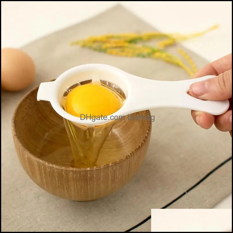 13x6cm White Plastic Egg Yolk Separator Kitchen Cooking Gadget Egg Separator Sieve Tool Egg Divider Novelty Cooking Tools
