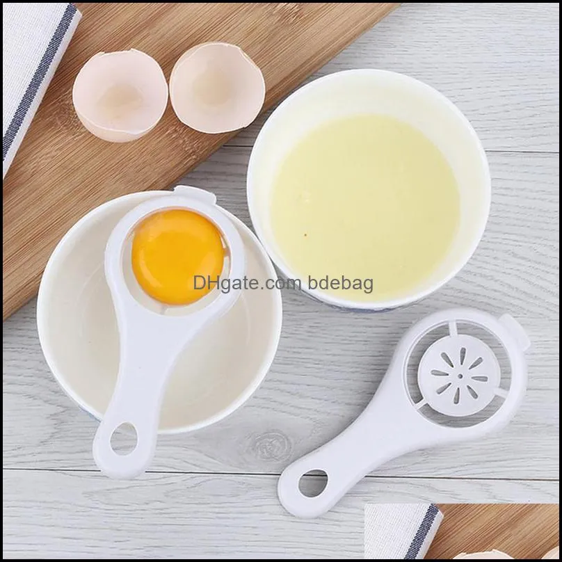 13x6cm White Plastic Egg Yolk Separator Kitchen Cooking Gadget Egg Separator Sieve Tool Egg Divider Novelty Cooking Tools