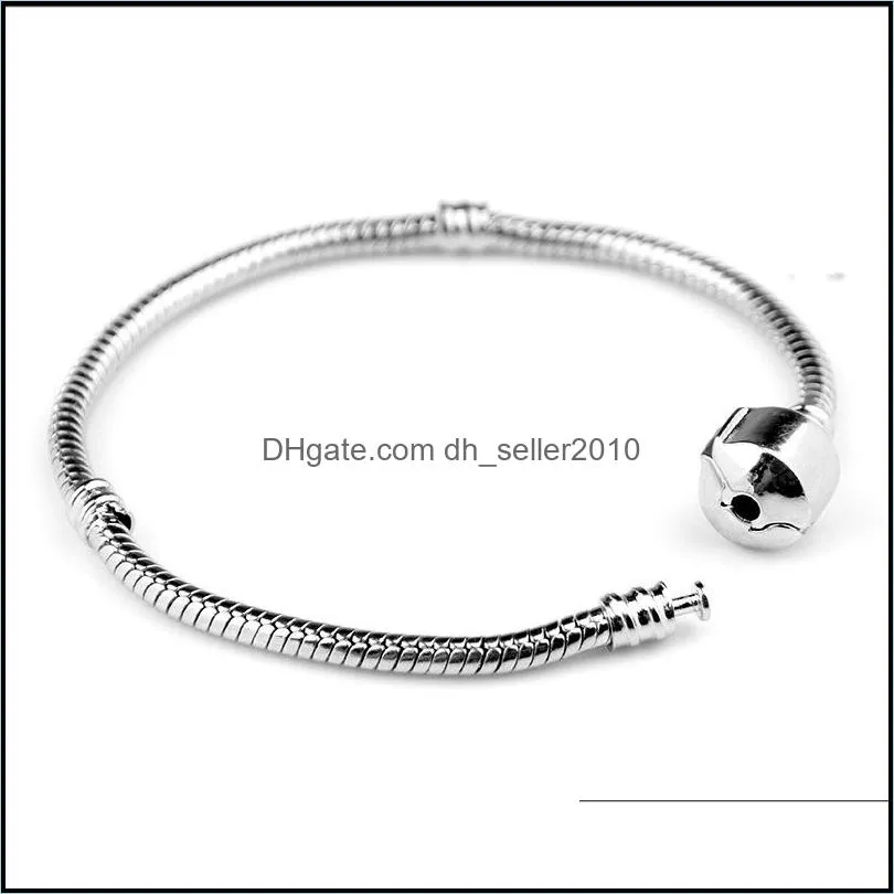 100% Original 925 Sterling Silver Snake Chain Bangle Bracelet With Silver Certificate 16-23CM Bracelet for Women