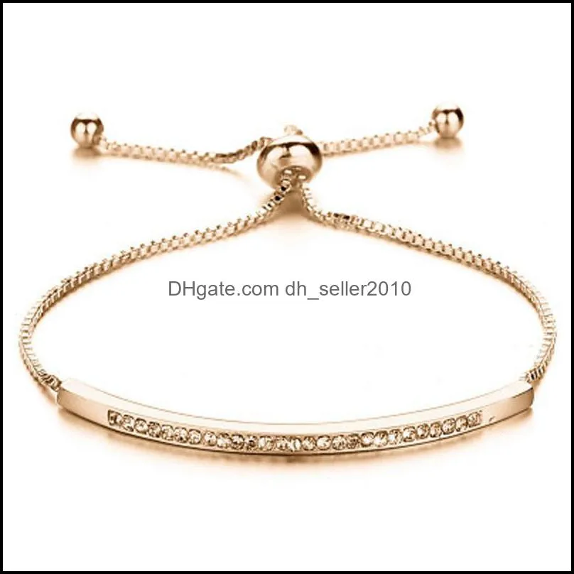 Originality Bracelet Delicate Microinlay Zircon Crystal Single Row Arc Adjustable Fashion Jewelry Women Chain Bracelets 3 18zx K2B