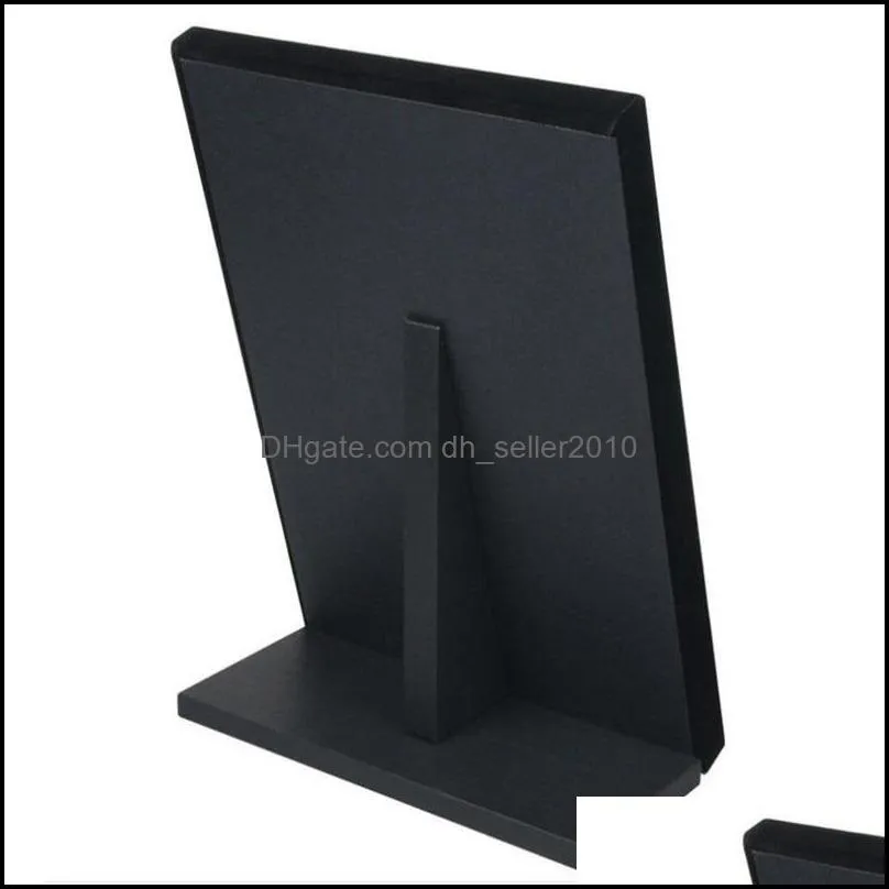 Black/Gray Velvet display Case Jewelry Ring Displays Stand Board Holder Storage Box Plate Organizer 1241 E3