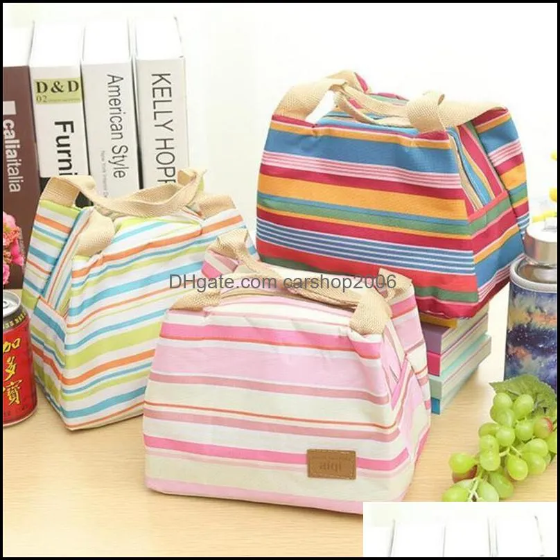 Women Lady Foldable Thermal Insulated Lunch Box Tote Thick Handbag Casual New Portable Large Capacity Zip Canvas Tote