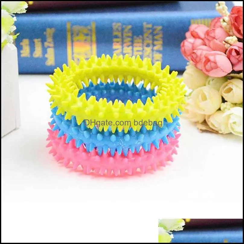 Pet Toys Dog Biting Ring Toy Soft Molar Rubber Dog Toy Pet Bite Cleaning Tooth Toy Increase The Intelligence of Pets Tool