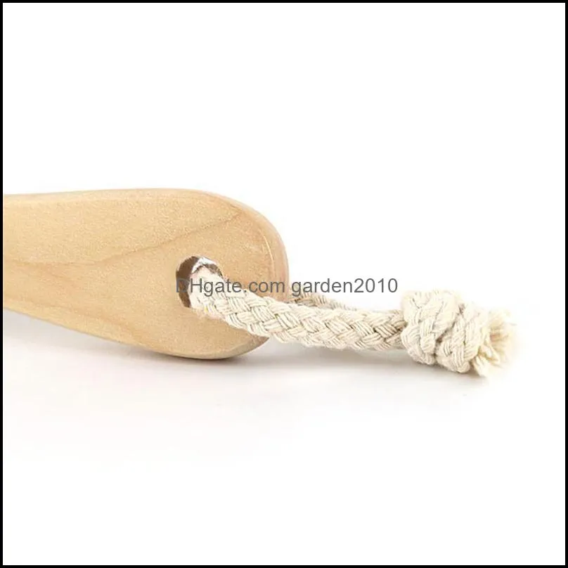 2 in 1 Cleaning Brushes Natural Body Foot Exfoliating SPA Brush Double Side with Nature Pumice Stone Soft Bristle Brush