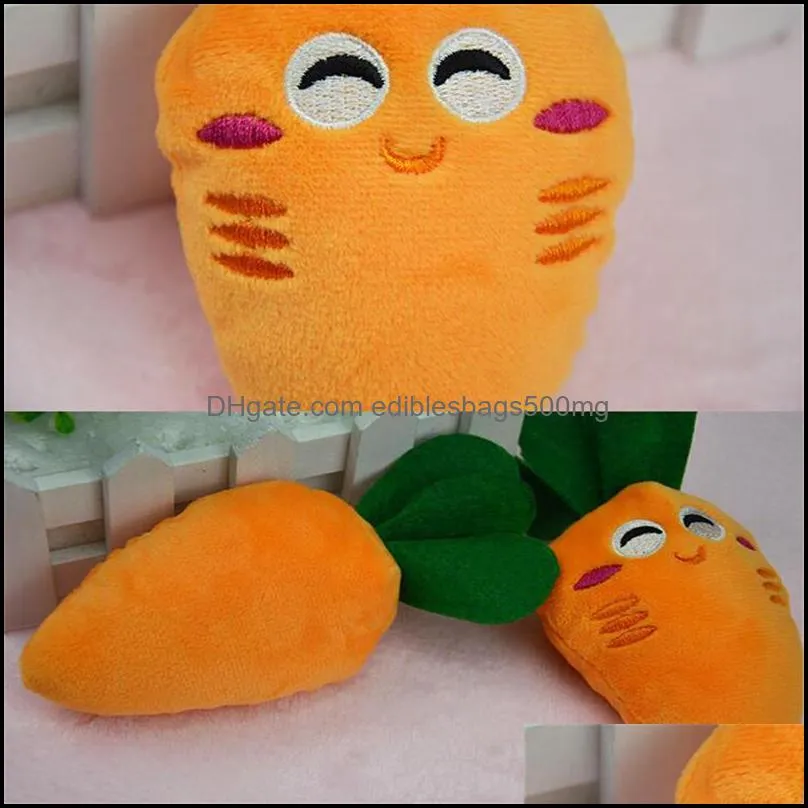 Cute Pet Puppy Dog Cat Carrot Toy Pet Plush Sound Chew Squeaker Safe Toy Pet Supplies Squeaking Toy