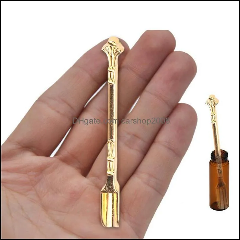 Metal Mini Shovel Spoon Easy Carry Mini Powder Tobacco Scoop Hookah Smoking Pipe Snuff Accessories Multiple Uses