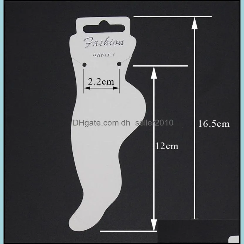 Wholesale-OP-new specialty white cardboard fashion jewelry hang tags anklet card display cards,prtag label display hanging A1-022 91