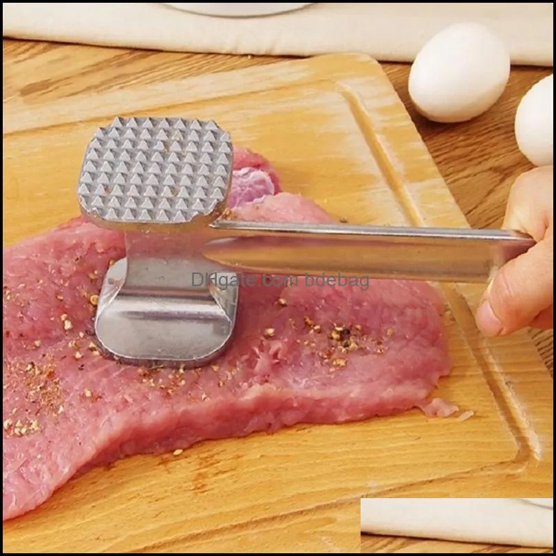 19.5CM Kitchen Aluminum Alloy Loose Tenderizers Meat Hammer Two Sides Pounders Knock-sided For Steak Pork Kitchen Tools Accessories