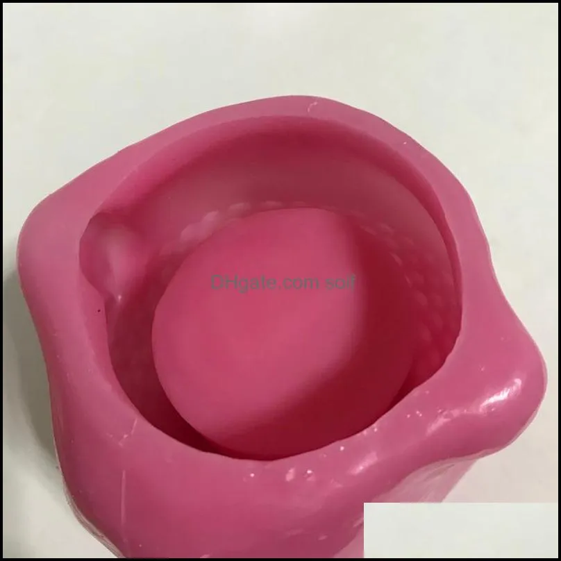 Concrete Flower Pot Buddha Head Mould DIY Chocolate Cake Baking Accessories Tools Clay Resin Candle Holder Silicone Mold 220531