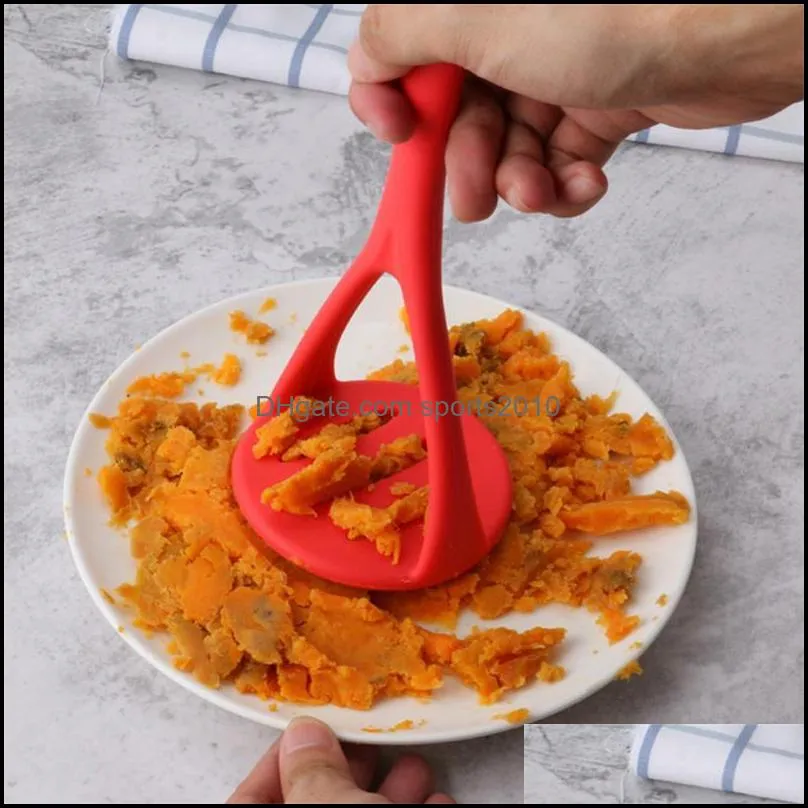 Silicone Potato Masher Potato Press Crush Cooking Tool Kitchen Mashed Potatoes Crush Strap Pressure Tool Kitchen Accessories