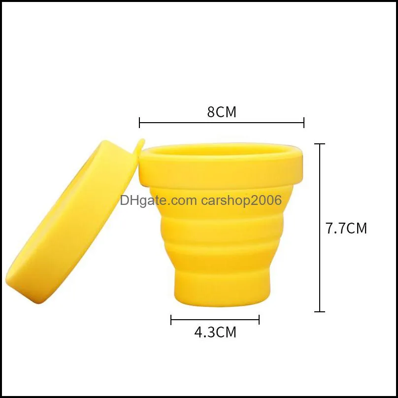 Silicone Telescopic Drinking Cup Portable Collapsible Folding Cup Home Outdoor Travel Camping Office Sport Water Cups