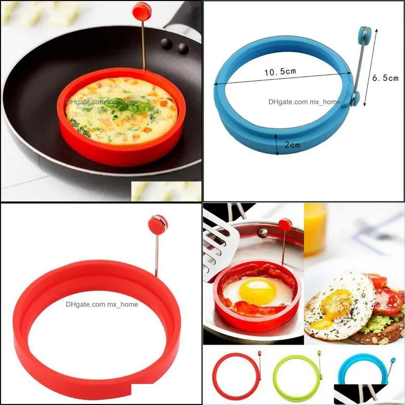 Silicone Round Fried Egg Pancake Ring Omelette Egg Mould for Cooking Breakfast Oven Kitchen Mold Nonstick Kitchen Accessories