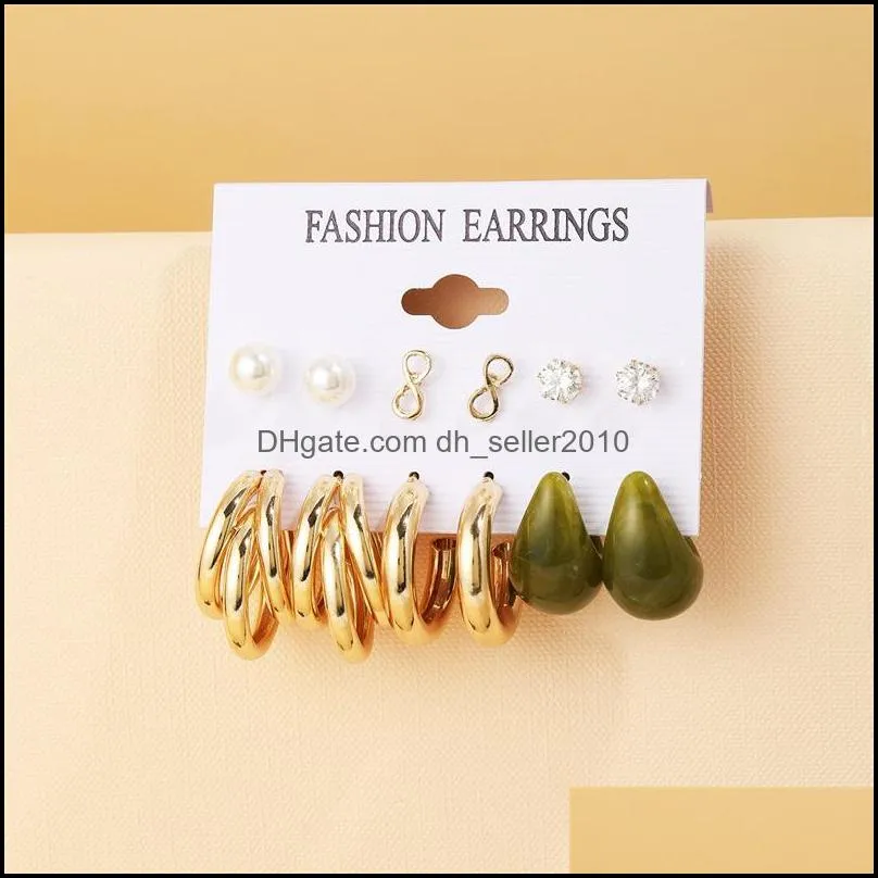 Trendy Gold Drop Earrings Set For Women Fashion Colorful Resin Butterfly Heart Dangle Earrings Gold Set of Earrings Jewelry 5590 Q2