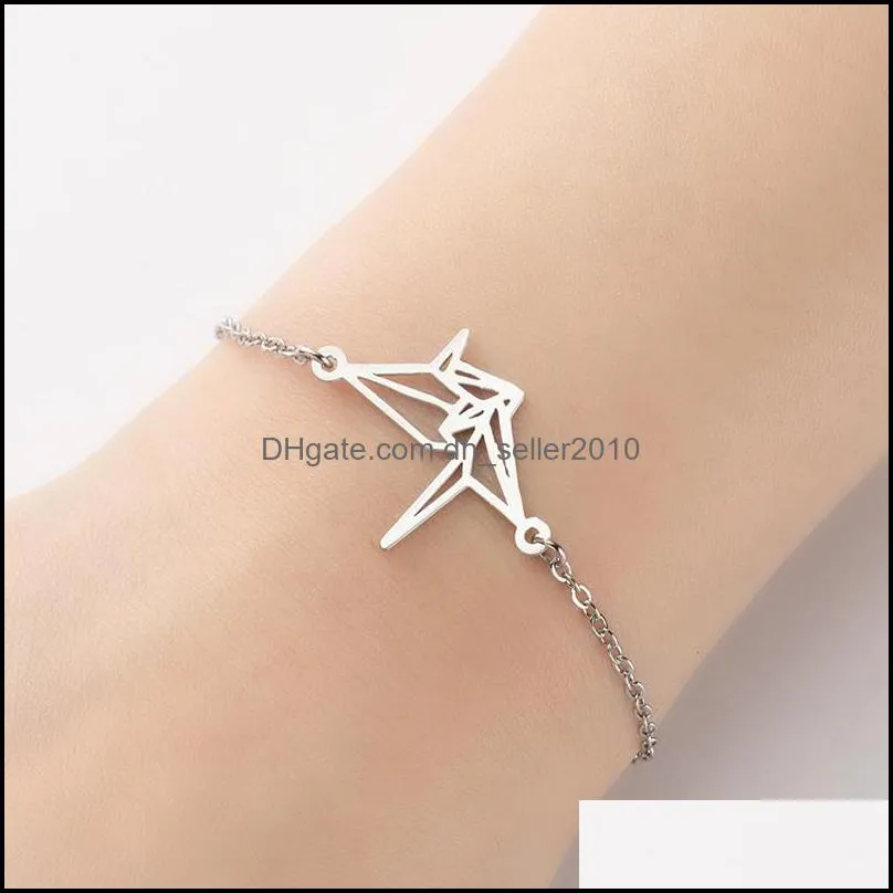 Simple Retro Couple Bracelet Cut Animal Bird Butterfly Moon Cat Hand Chain Women Adjustable Fashion Jewelry Charm Bracletes 2220 Q2