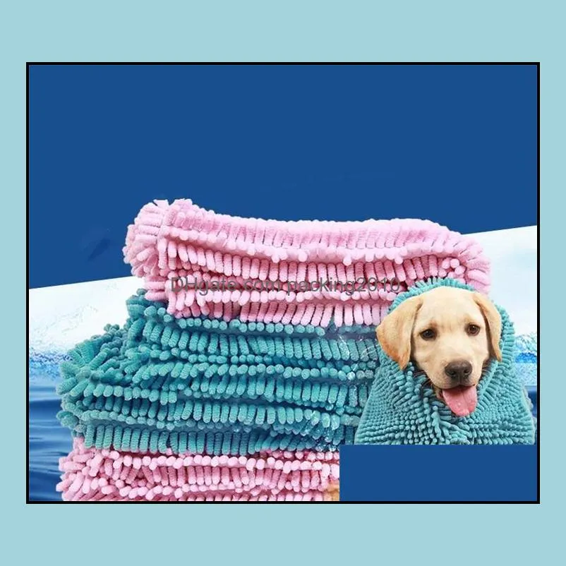 Fiber Grooming Pet Bath Towel Dog Cat Bathrobe Strong Water Absorption Blanket for Large Medium Small Dog Quick Drying Towel