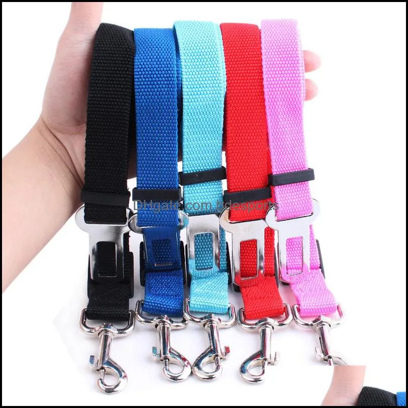 Adjustable Pet Dog Cat Car Seat Belt Harness Puppy Car Safety Seatbelt Lead for Small Medium Dogs Travel Clip Pet Supplies