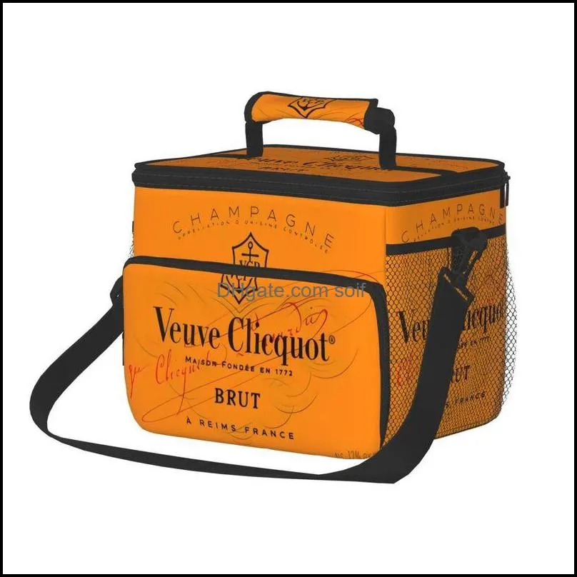 Veuve Clicquot Champagne Picnic Bag Large Capacity Luxury Lunch Family Pack Refrigerated Shopping lunch tote