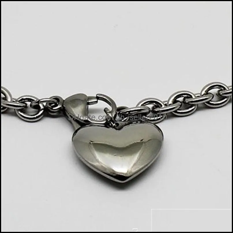 316L stainless steel titanium bracelets love peach heart-shaped male and female couples bracelet jewelry wholesale 3675 Q2