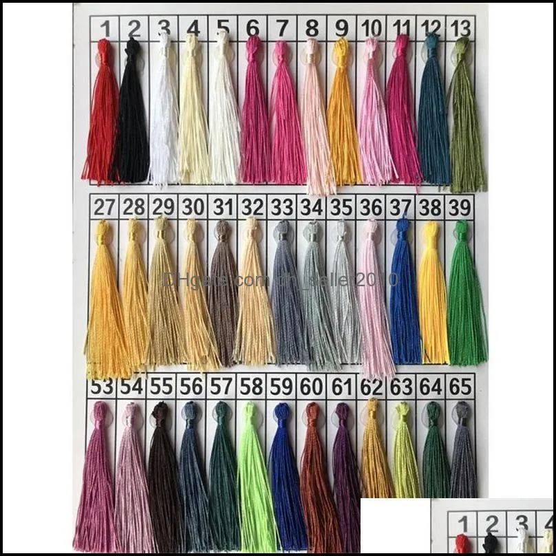 Hanging Rope Silk Tassel Charms Fringe For DIY Key Chain Earring Hooks Pendant Chinese Knot Spike Bookmark Jewelry Making Finding Supplies Accessories 0 08ly