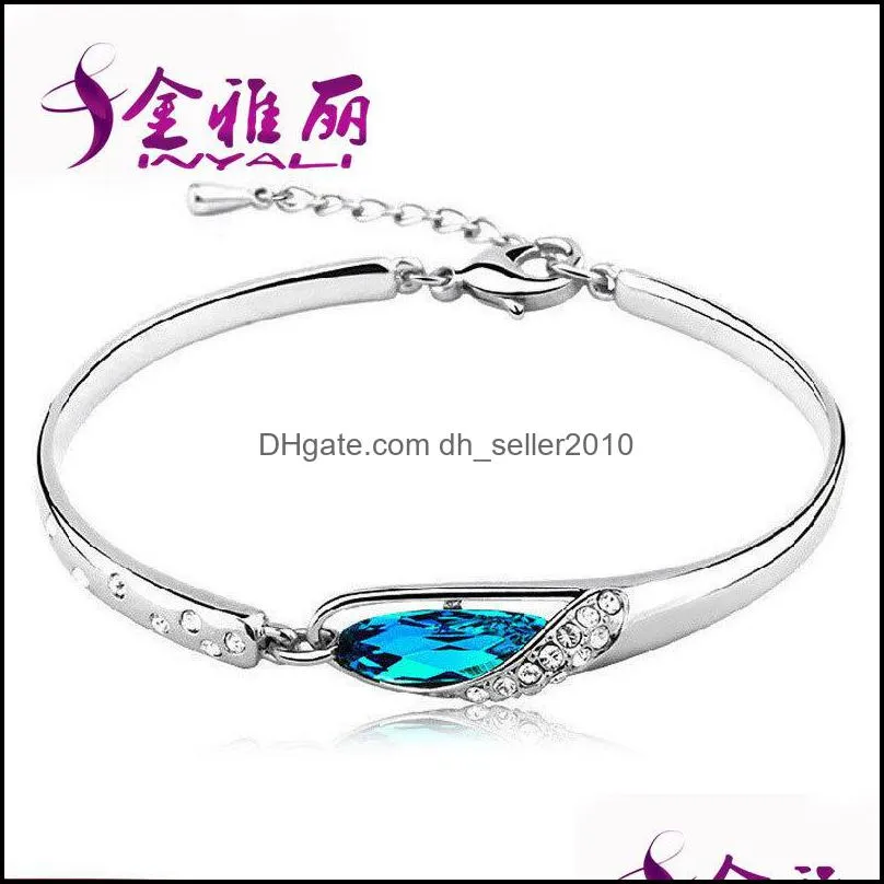 NEHZY 925 sterling silver new bangle bracelet fashion female models cute vintage super flash wild blue crystal jewelry 2323 Q2