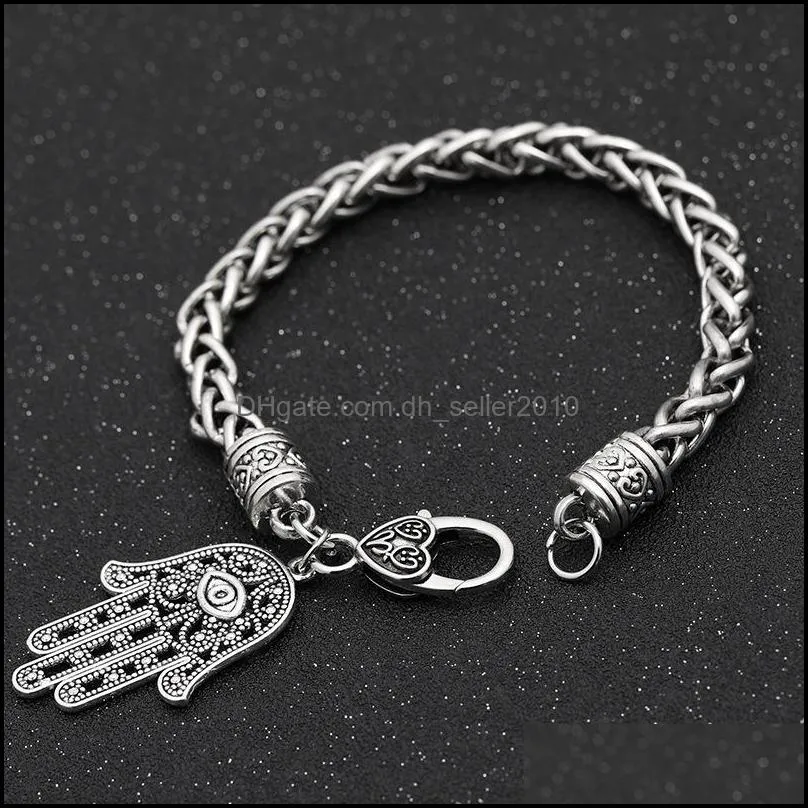 Devil s eye Fatima palm chain Bracelet ornaments Simplicity prevalent Bracelets Punk female Versatile jewellery accessories
