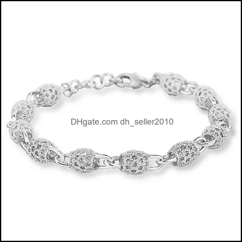 Silver Creative Fashion Bracelet for Women Wedding Couple Simple Geometric Paert Jewelry Prevent Allergy 678 Z2