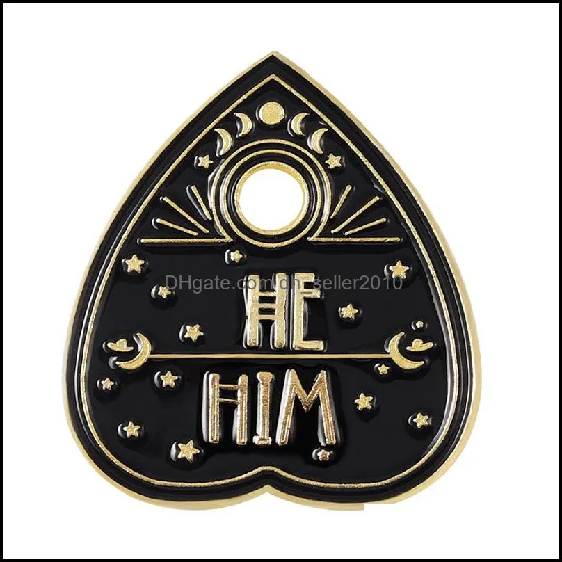 Pronouns Enamel Pins Custom SHE HER HE HIM THEY THEM Brooches Lapel Badges Jewelry Gift 1459 E3
