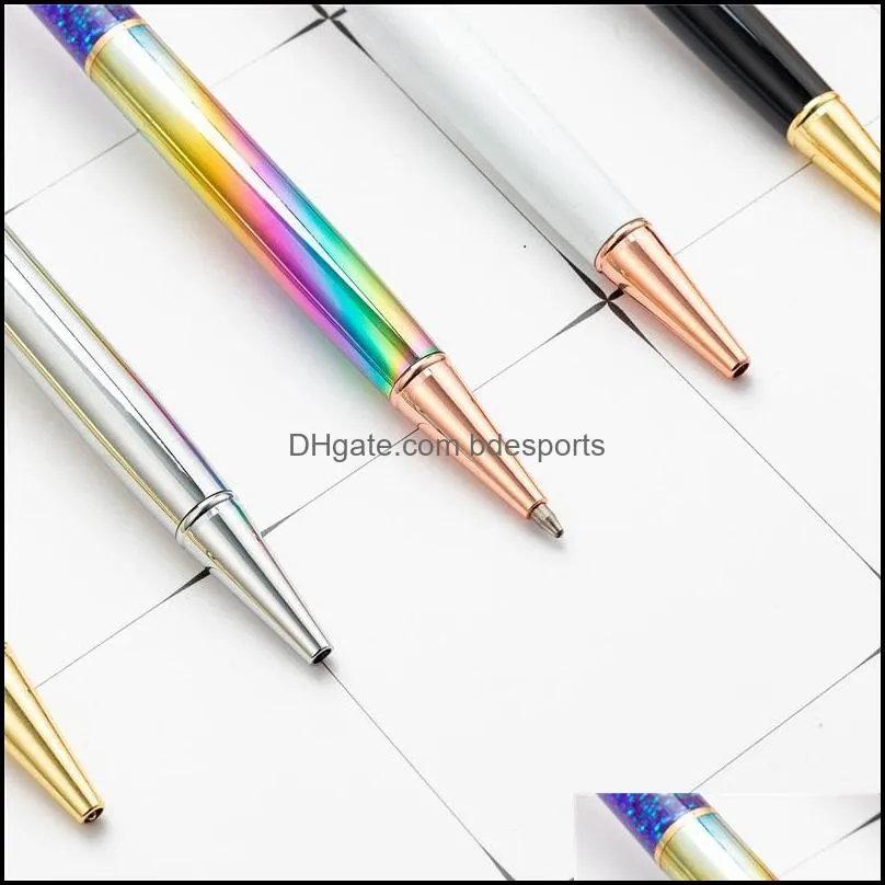 New Ballpoint Pens Office Stationery Creative Gold powder Butterfly Pen Advertising Pen Fashion Metal Ballpoint Pen Writing Supplies