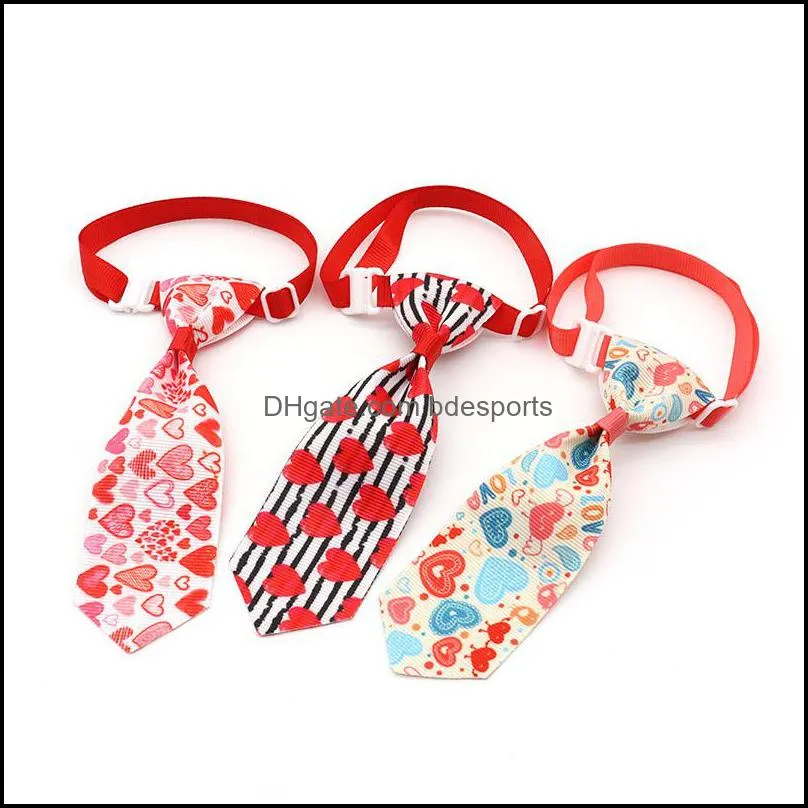 Valentines Day Pet Dog Tie Love Style Pet Supplies Small Dog Cat Accessories Puppy Bow Tie Neckties Dog Items