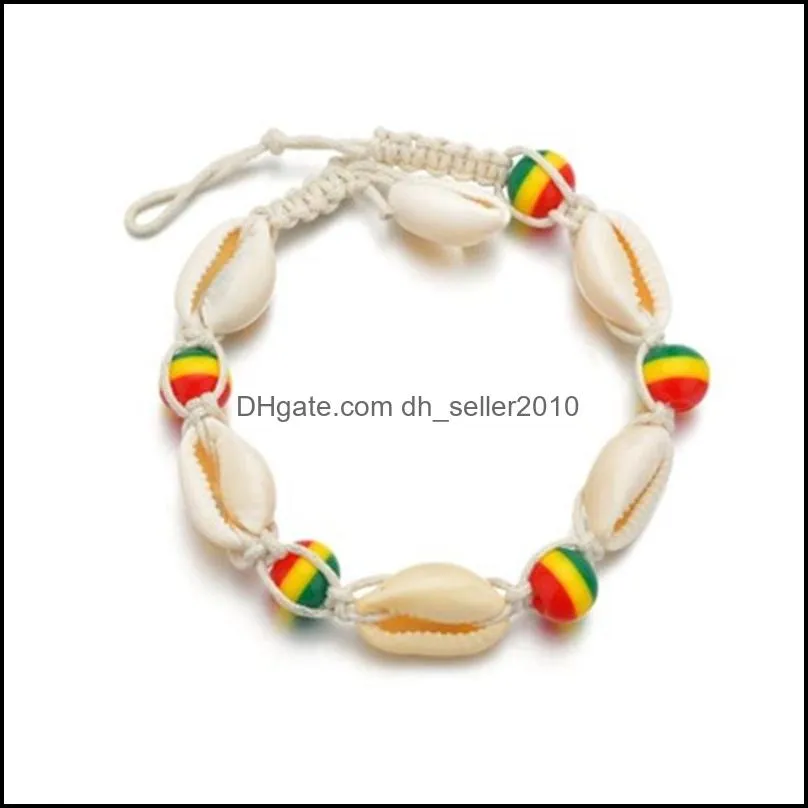 Bohemian Sea Shell Anklet For Women Seed Beads chains  Turtle Pendant Charm Summer Beach Barefoot ankle Bracelet On Leg 117 L2